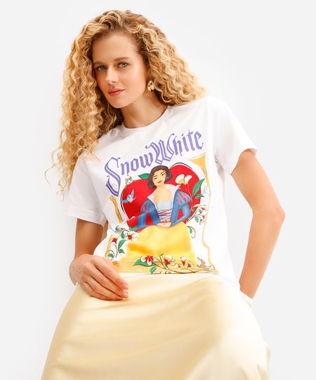 camiseta feminina de algodão branca de neve off white PP camiseta feminina de algodão branca de neve off white PP