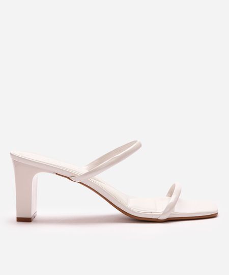 tamanco verniz salto médio tiras finas oneself off white 35