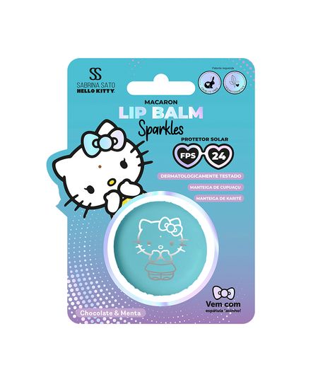 lip balm sparkles hello kitty sabrina sato chocolate e menta 8g vermelho UNICO