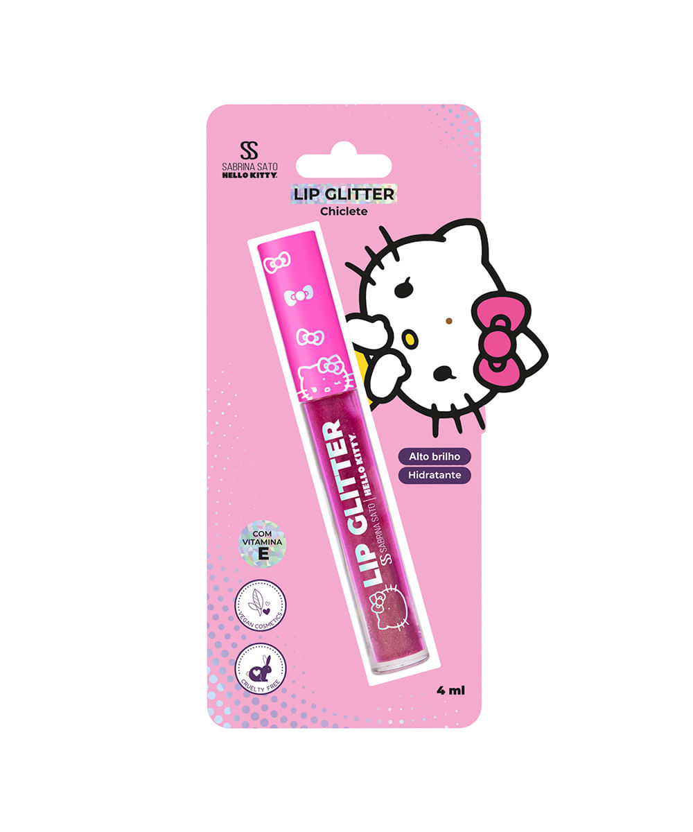 lip glitter hello kitty sabrina sato chiclete 4ml roxo