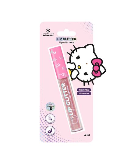 lip glitter hello kitty sabrina sato algodão doce 4ml rosa UNICO lip glitter hello kitty sabrina sato algodão doce 4ml rosa UNICO