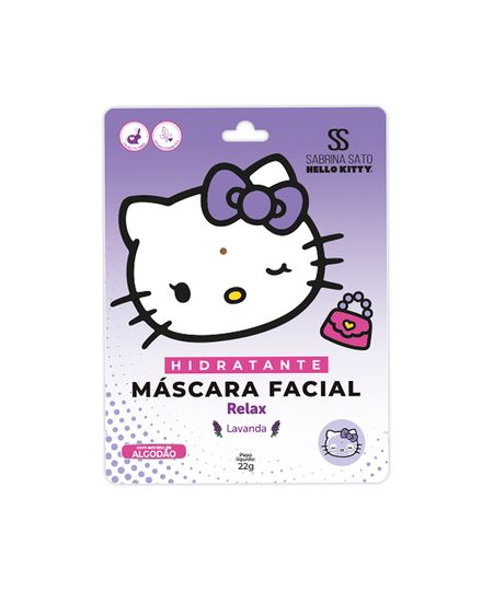 máscara facial hello kitty sabrina sato lavanda 22g UNICO máscara facial hello kitty sabrina sato lavanda 22g UNICO