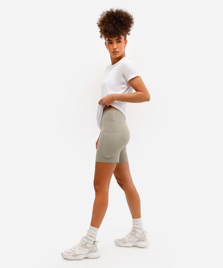 bermuda feminina esportiva ace com bolsos verde G bermuda feminina esportiva ace com bolsos verde G