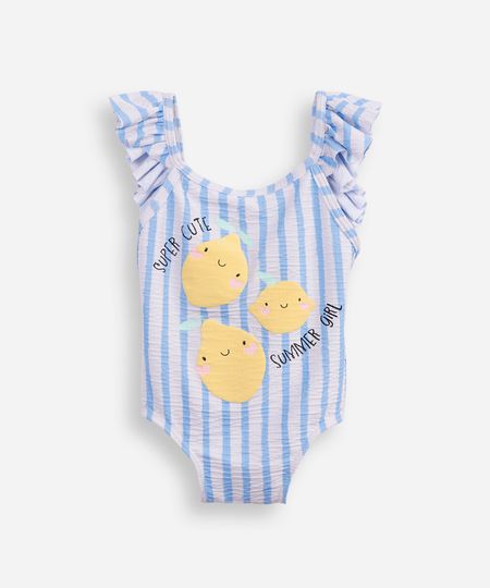 maiô infantil com babado e listrado off white 5 maiô infantil com babado e listrado off white 5