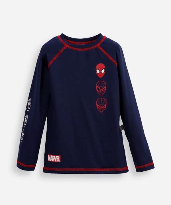 camiseta infantil manga longa proteção uv homem aranha - marinho_escuro 4