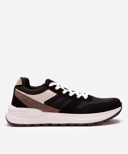 tênis masculino com recortes oneself preto 40 tênis masculino com recortes oneself preto 40