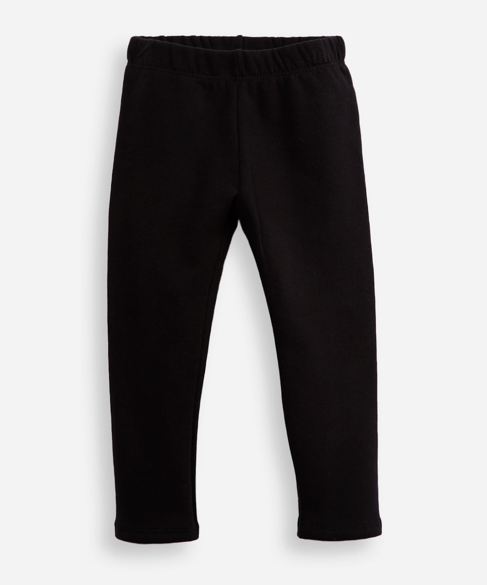 calça legging infantil básica preta
