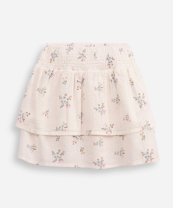 saia curta infantil floral texturizada off white 6