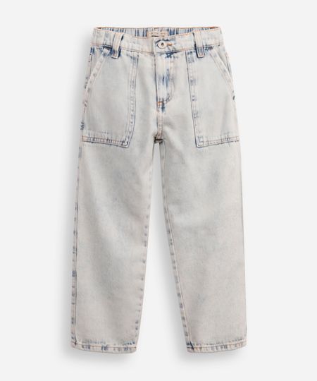 calça skater infantil jeans cós com elástico azul 4 calça skater infantil jeans cós com elástico azul 4