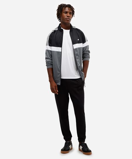 calça jogger masculina esportiva ace de moletom preta GG
