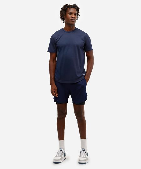 short com bermuda de compressão esportivo ace azul M short com bermuda de compressão esportivo ace azul M