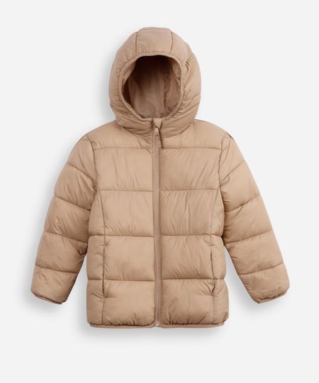 jaqueta puffer infantil - bege medio 8