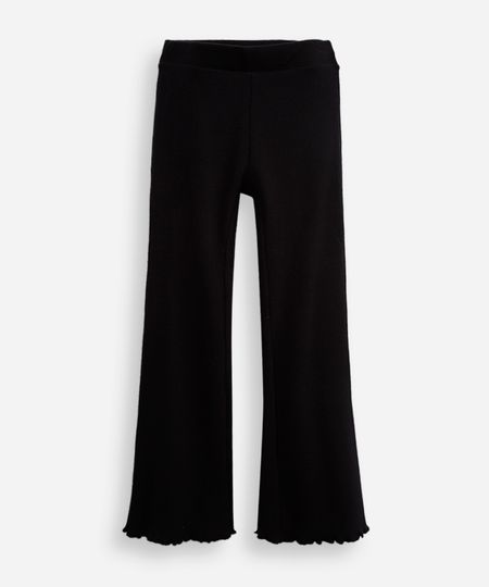 calça flare infantil canelada com fru fru preta 4 calça flare infantil canelada com fru fru preta 4