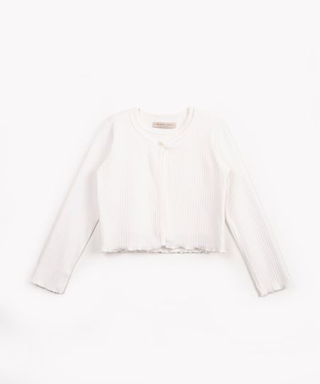 regata infantil com cardigan manga longa off white 4