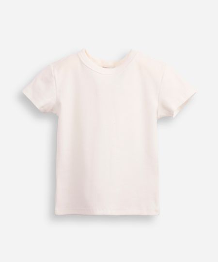 blusa de algodão juvenil canelada off white 12