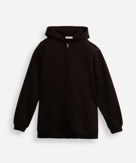 jaqueta oversized juvenil de moletom com capuz e bolso preta 14 jaqueta oversized juvenil de moletom com capuz e bolso preta 14