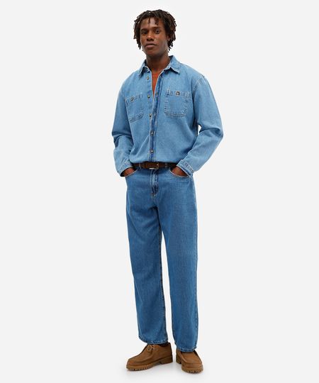 calça baggy masculina jeans azul 36 calça baggy masculina jeans azul 36