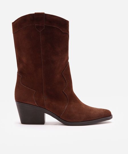 bota western de camurça oneself marrom 34 bota western de camurça oneself marrom 34