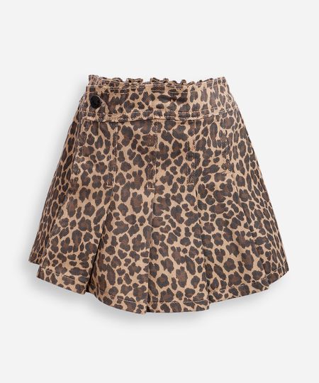 short saia plissada infantil animal print colorido 4 short saia plissada infantil animal print colorido 4