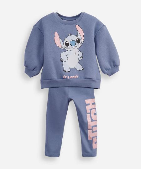 conjunto infantil longo de moletom stitch azul 3 conjunto infantil longo de moletom stitch azul 3