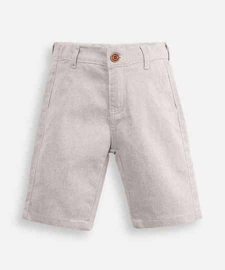 bermuda infantil de sarja cinza 4