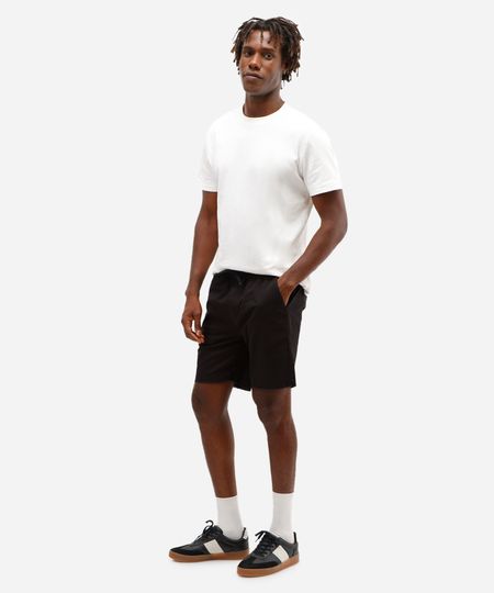 bermuda masculina de sarja com barra fio preta GG