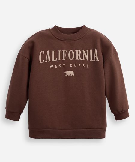blusão de moletom infantil califórnia marrom 4 blusão de moletom infantil califórnia marrom 4