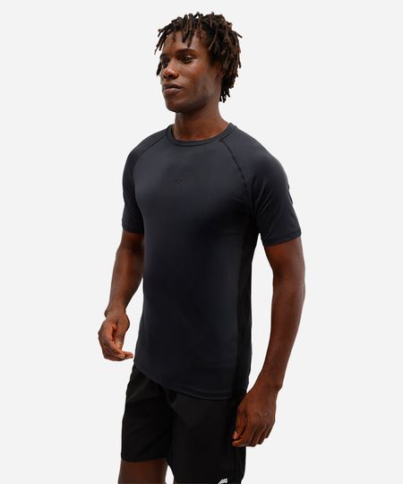 camiseta masculina esportiva ace com recortes manga curta preta G camiseta masculina esportiva ace com recortes manga curta preta G
