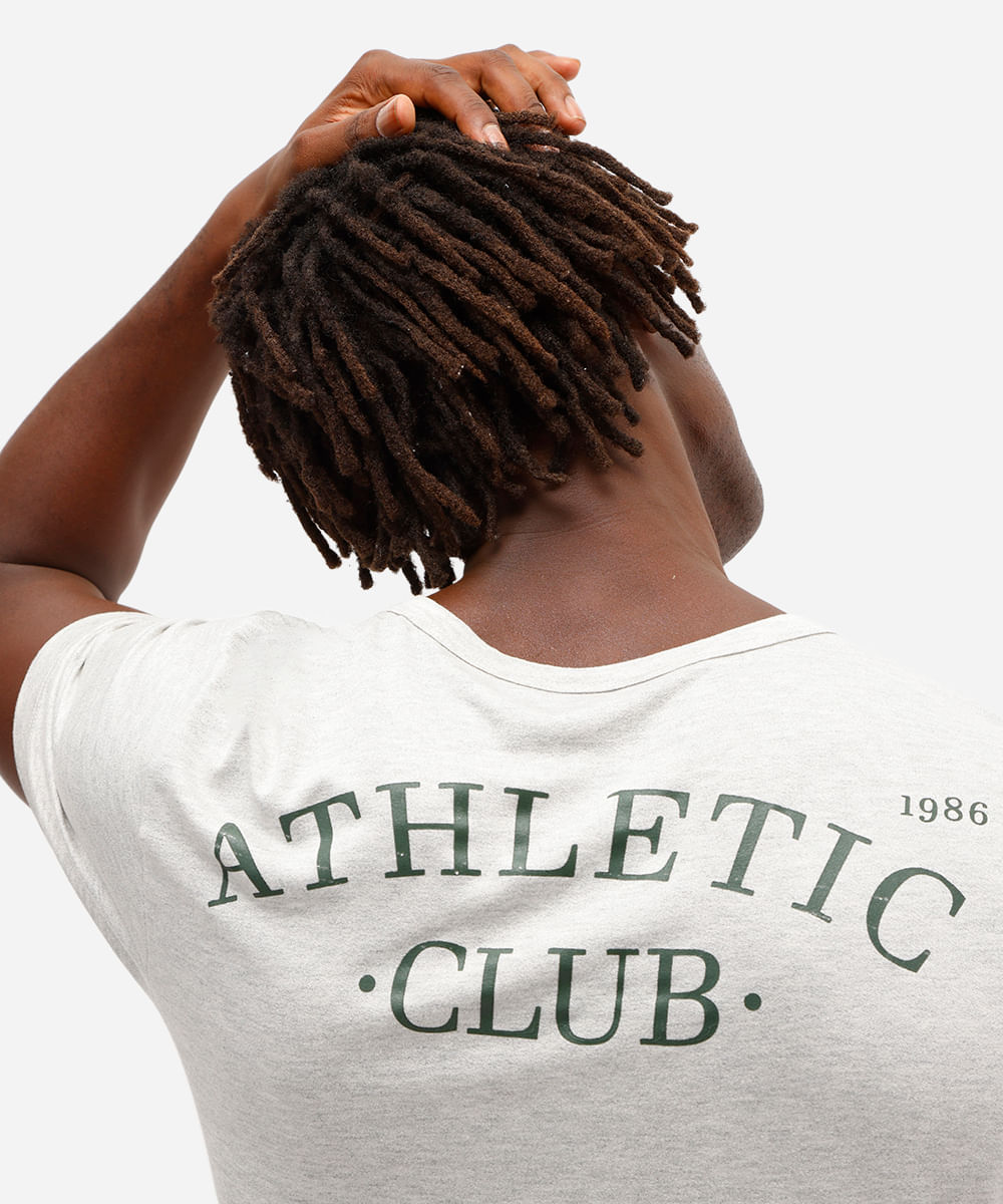 camiseta masculina esportiva ace de viscose athletic club cinza