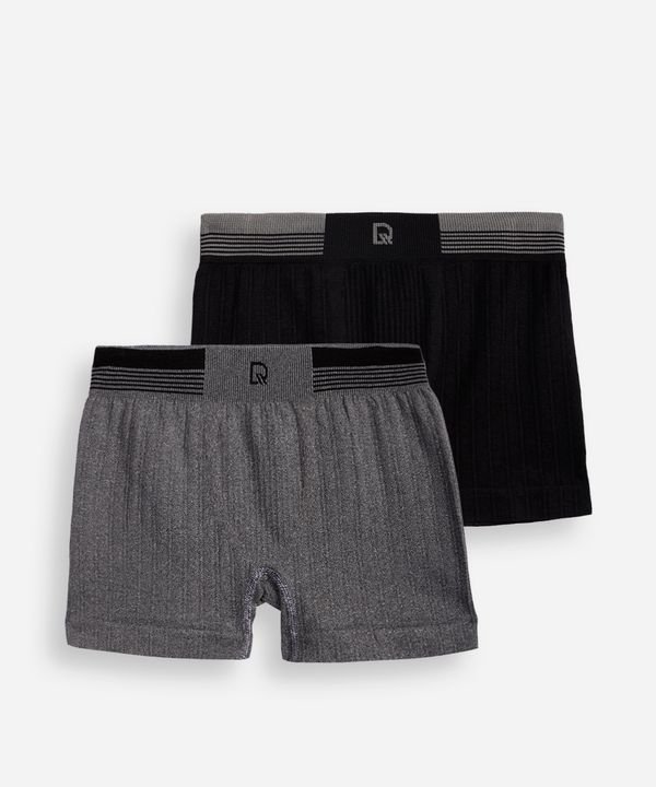 kit de 2 cuecas infantis delrio boxer sem costura colorida GG