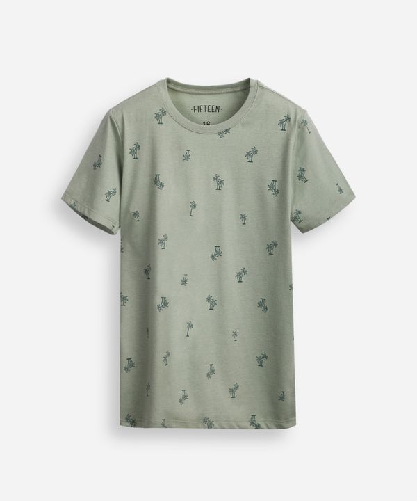 camiseta de algodão juvenil coqueiro verde 14