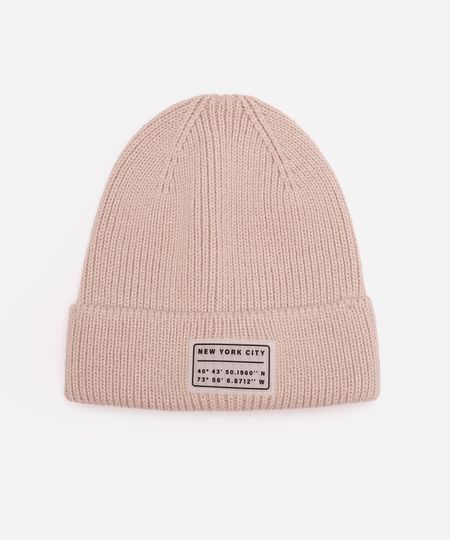 gorro infantil texturizado new york bege UNICO