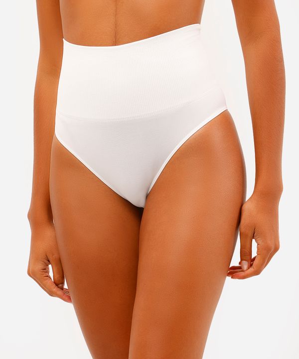 calcinha biquíni modeladora trifil off white P