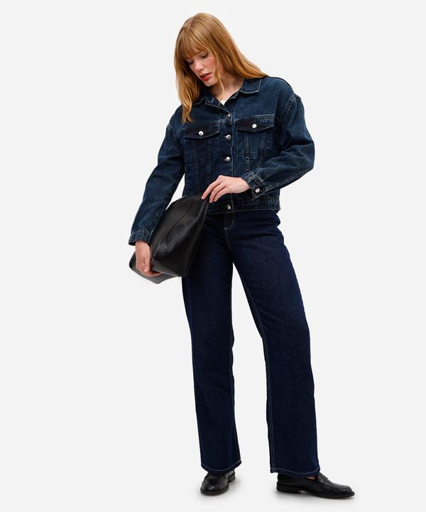 jaqueta feminina jeans azul PP