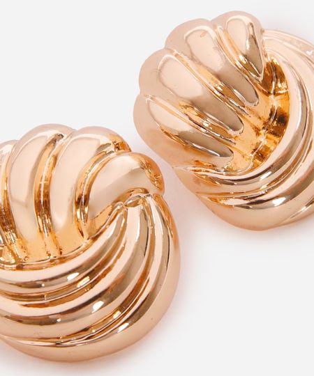 brinco espiral texturizado dourado UNICO