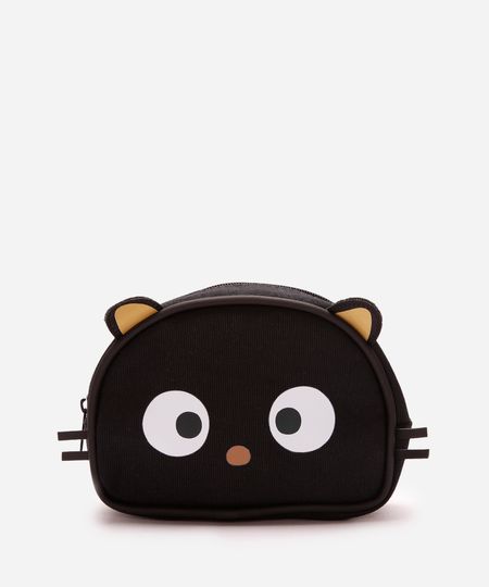 necessaire arredondada chococat preta UNICO