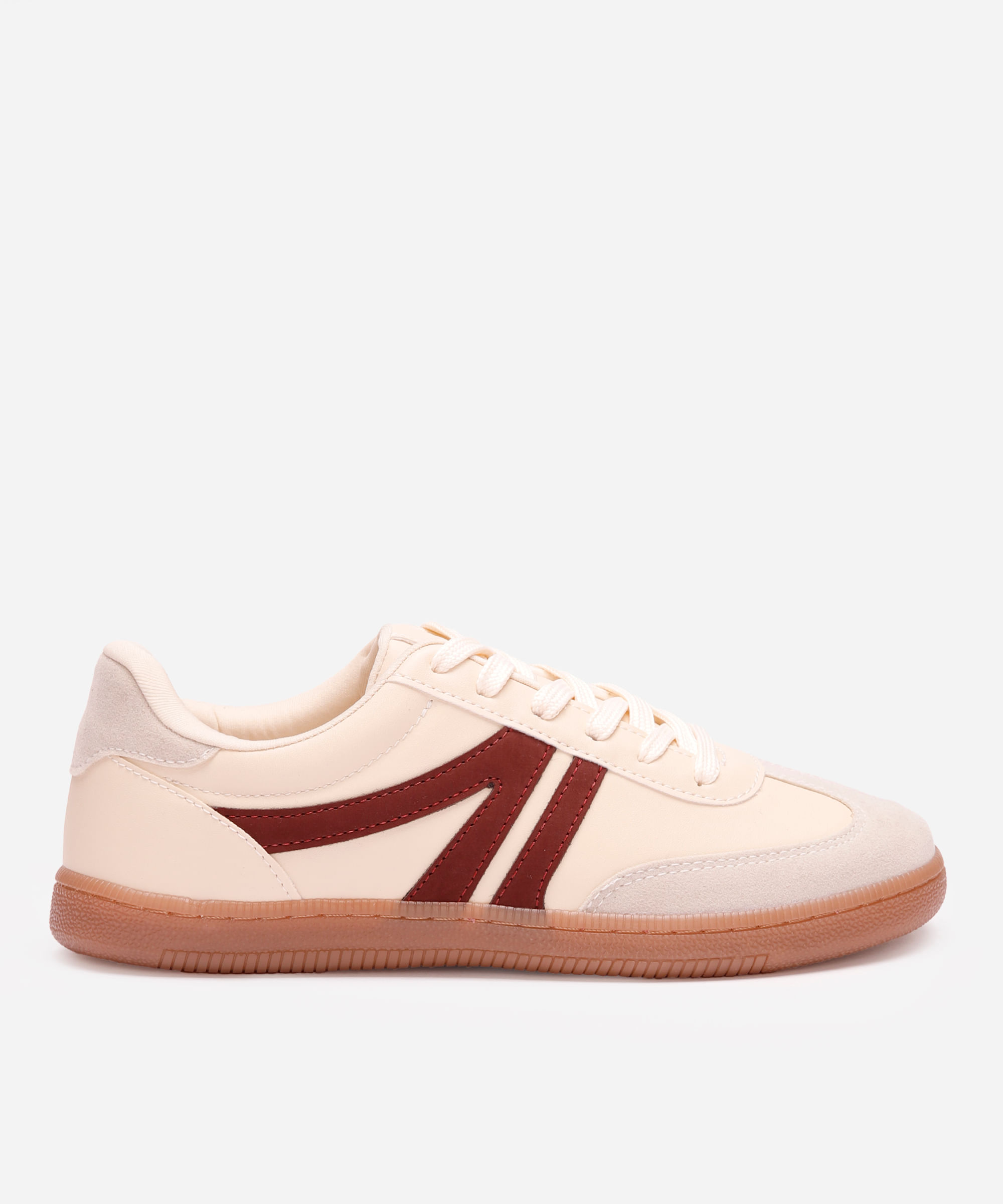 tênis bossa com recortes bicolor ace bege