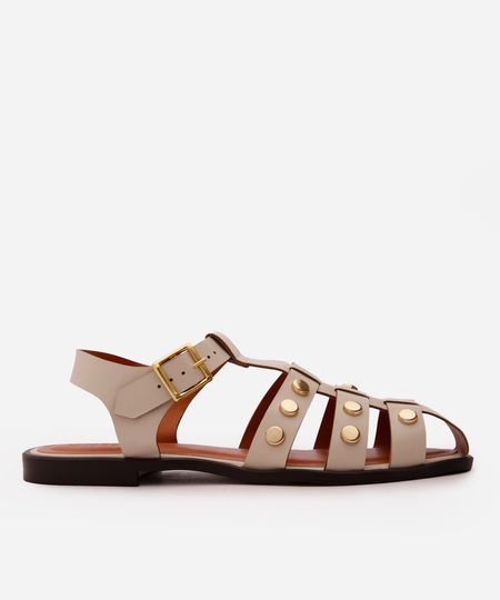 sandália fechada com tachas oneself off white 38 sandália fechada com tachas oneself off white 38