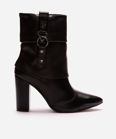 bota feminina cano médio vizzano preta 34