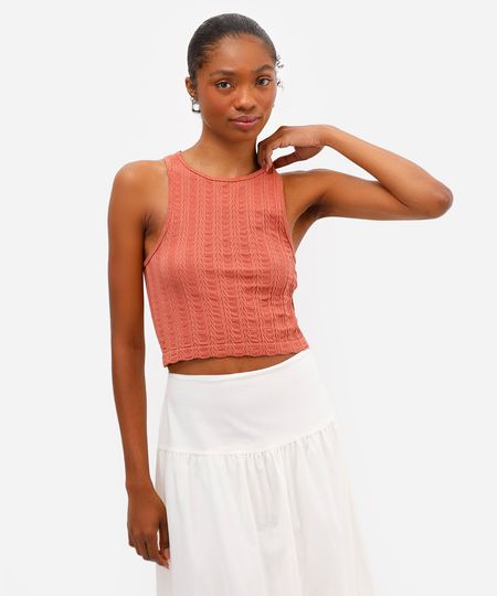 regata feminina de poliamida texturizada rosa P regata feminina de poliamida texturizada rosa P