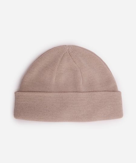gorro curto masculino de tricot cinza UNICO