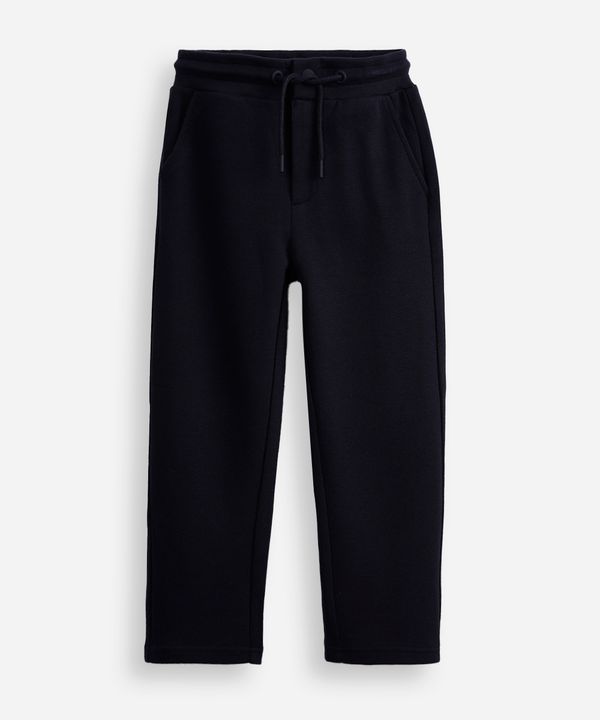 calça reta infantil de algodão piquet azul 6