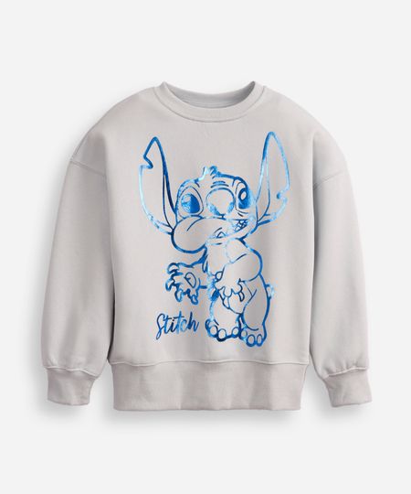 blusão oversized de moletom infantil stitch azul 12 blusão oversized de moletom infantil stitch azul 12