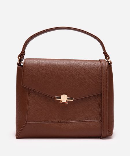 bolsa tote feminina com alça removível marrom UNICO
