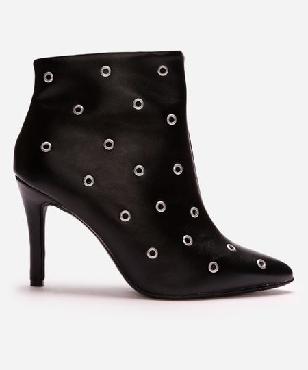 bota feminina bico fico salto alto com ilhós vizzano preta 37 bota feminina bico fico salto alto com ilhós vizzano preta 37