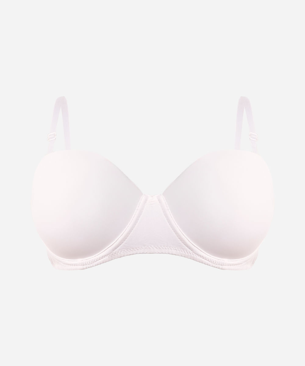 sutiã meia taça com alças removíveis branco