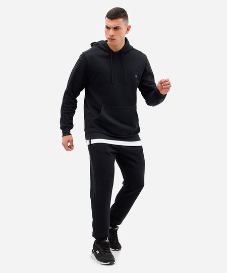 calça jogger de moletom esportiva ace preta M calça jogger de moletom esportiva ace preta M