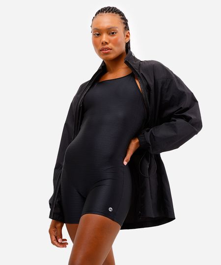 macaquinho feminino esportivo ace texturizado preto G