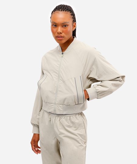 jaqueta bomber feminina cropped esportiva ace verde G