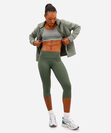 calça legging básica cós largo esportiva ace verde P